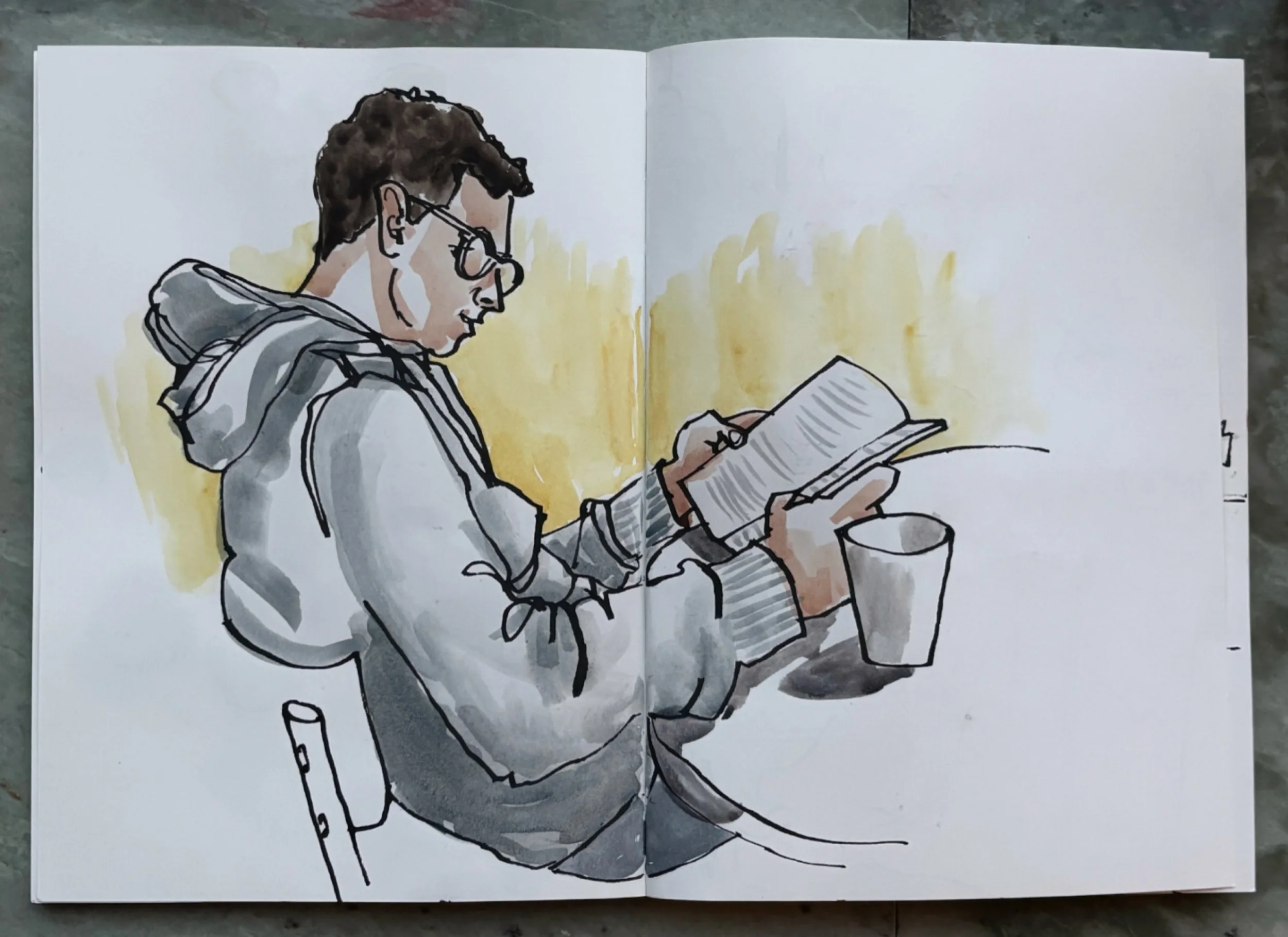 Happy Monday! 
I hope your week is off to a good start. The weather is a bit gloomy here. But what else to expect in December though? I&rsquo;m working on my voice-overs for upcoming Draw Tip Tuesday videos, and as you can see, my husband is studying