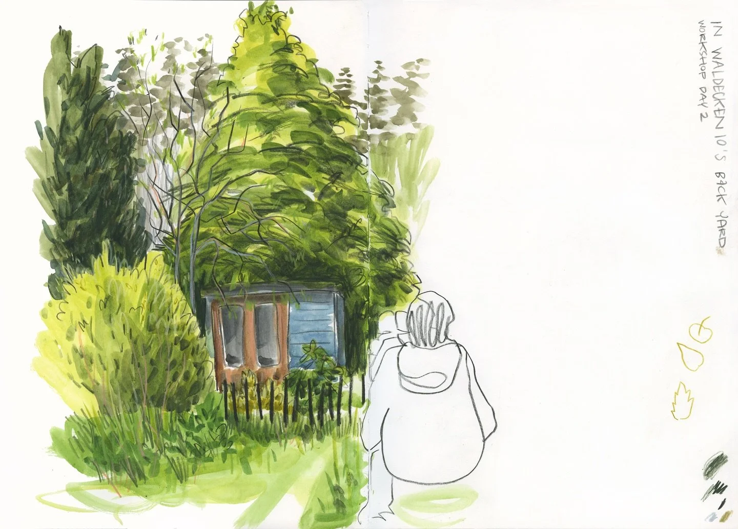 Yesterday I was drawing snowy scenes, today I am thinking about June. I&rsquo;ll be Drawing In The Wild at @machershaus_waldecken10 again. This unique art retreat takes place in the German Eifel, where we&rsquo;ll be surrounded by nature, pampered by