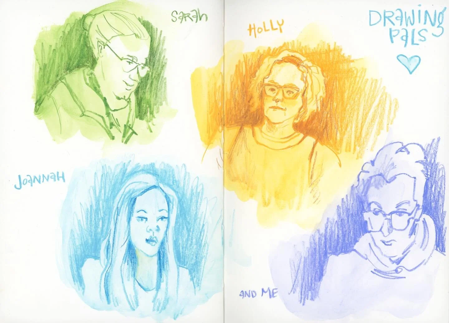 I&rsquo;m grateful for my drawing pals on the other side of the ocean.
We meet every month for a drawing session on Zoom, busy schedules or not. We just dial in and draw together while we chat. 

I really hope you have drawing friends as well. It&rsq