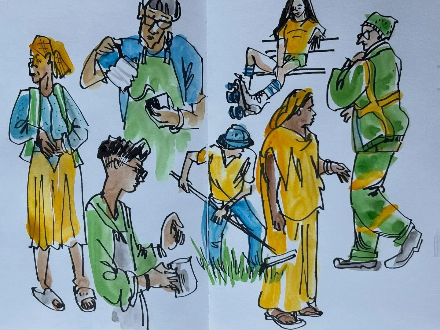 People ask me now and then if drawing from photos is &ldquo;cheating&rdquo;. 
As long as you are drawing, do whatever works for you! I love practicing drawing people in real life as well as from reference photos. 
I find my reference photos on Pixaba