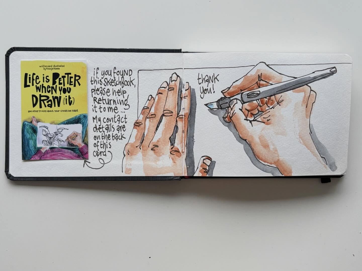 First pages of a new sketchbook! 
Landscape format is not my favorite, and the sketchbook is quite small (A6). But I have it, so I want to use it anyway!

Like I said in my last Draw Tip Tuesday video, different formats and papers bring new challenge