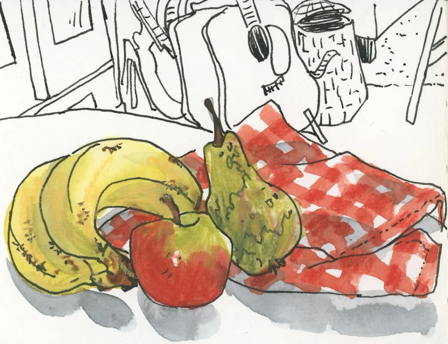 A quick, everyday still life.
Everything is interesting when you draw it. 

Also: Life is better when you draw (it). That&rsquo;s why I write a book, with this exact title! 
Get a copy of my book! 👉 link in bio

Materials used:
-Hahnem&uuml;hle wate