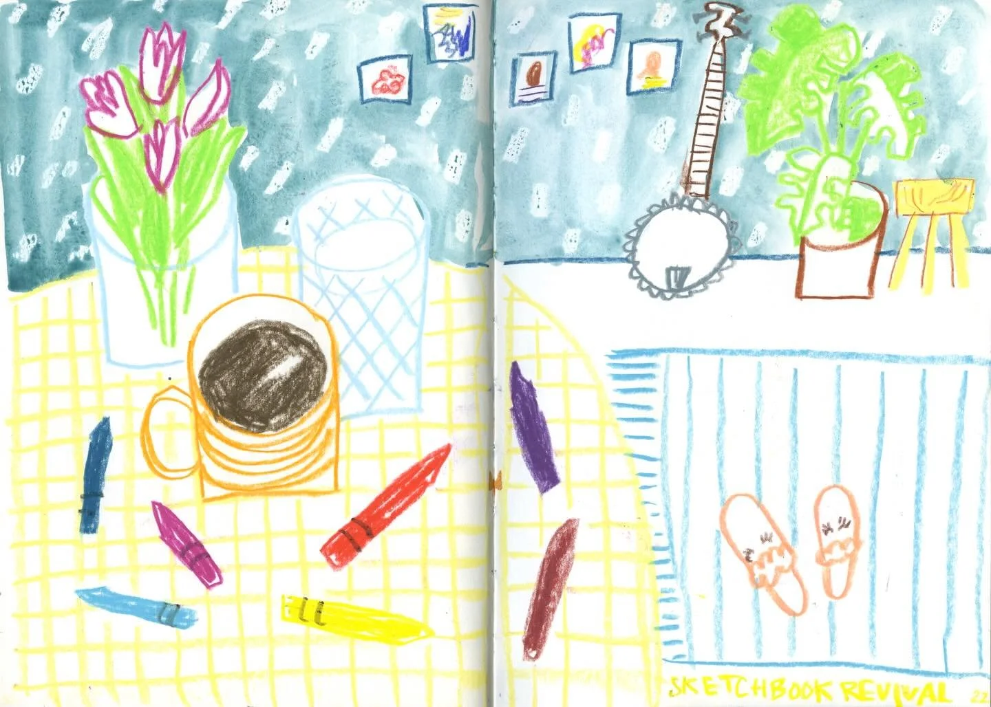 Have you heard about the Sketchbook Revival Challenge? 
I&rsquo;ve been one of the instructors a few times now and it&rsquo;s always so much fun! These are a couple of demo pieces from recent years. 
April 11-21 there&rsquo;s a brand new Sketchbook R