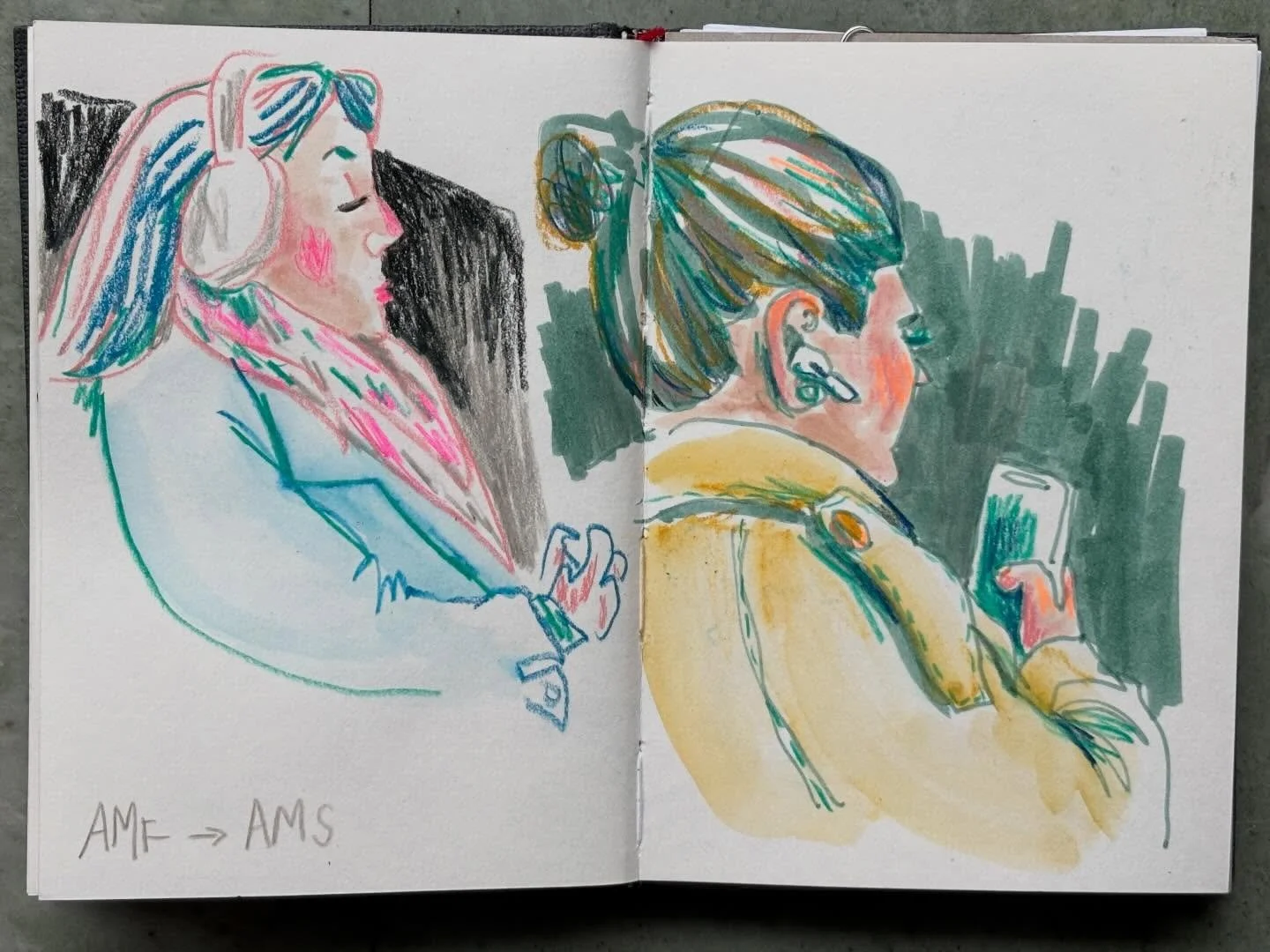 After taking a workshop and learning new things often follows a phase of re-adjusting and experimenting. 
And most of all: not being quite sure about what I&rsquo;m doing. 

I&rsquo;m testing materials and colors and I notice that my palette is all o