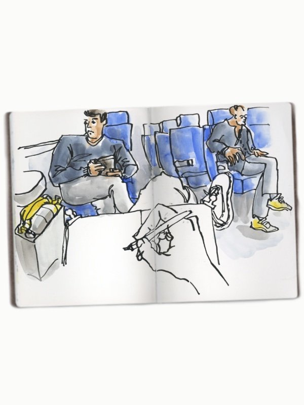 Sketching Strangers on the Train