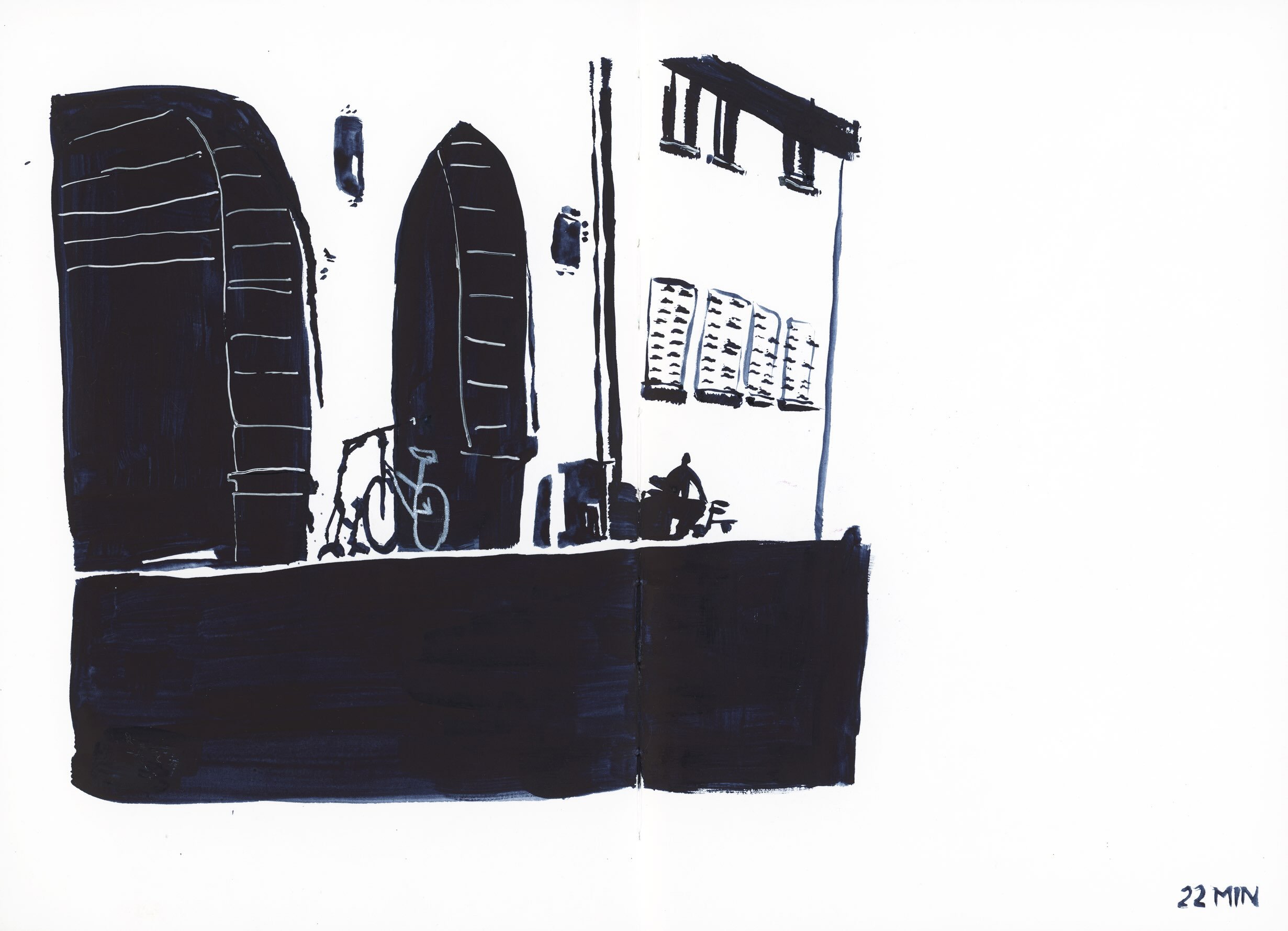 That was a fun session! 
In today&rsquo;s live online Mini-Workshop, we used reference photos with strong light and dark shadows. 
To draw, we used just two tones: black and white. 

When you skip the detail, and only focus on the shadow shapes, you 