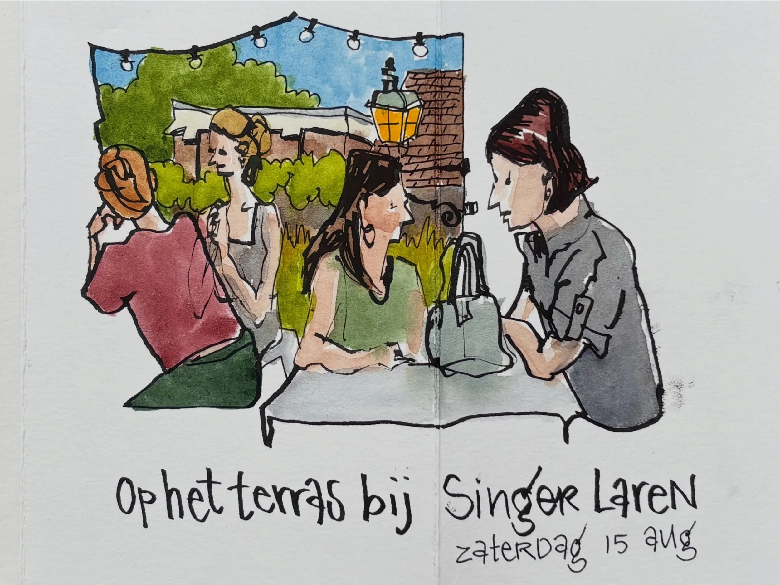 A lovely afternoon at the museum @singerlaren with @martinedegraaff where we both felt very inspired by the current exhibition Masterpieces From Le Havre. 

We bumped into@our sketchy friend @gertrudesteenbeek and made a new one, @harmaalkema 
Of cou