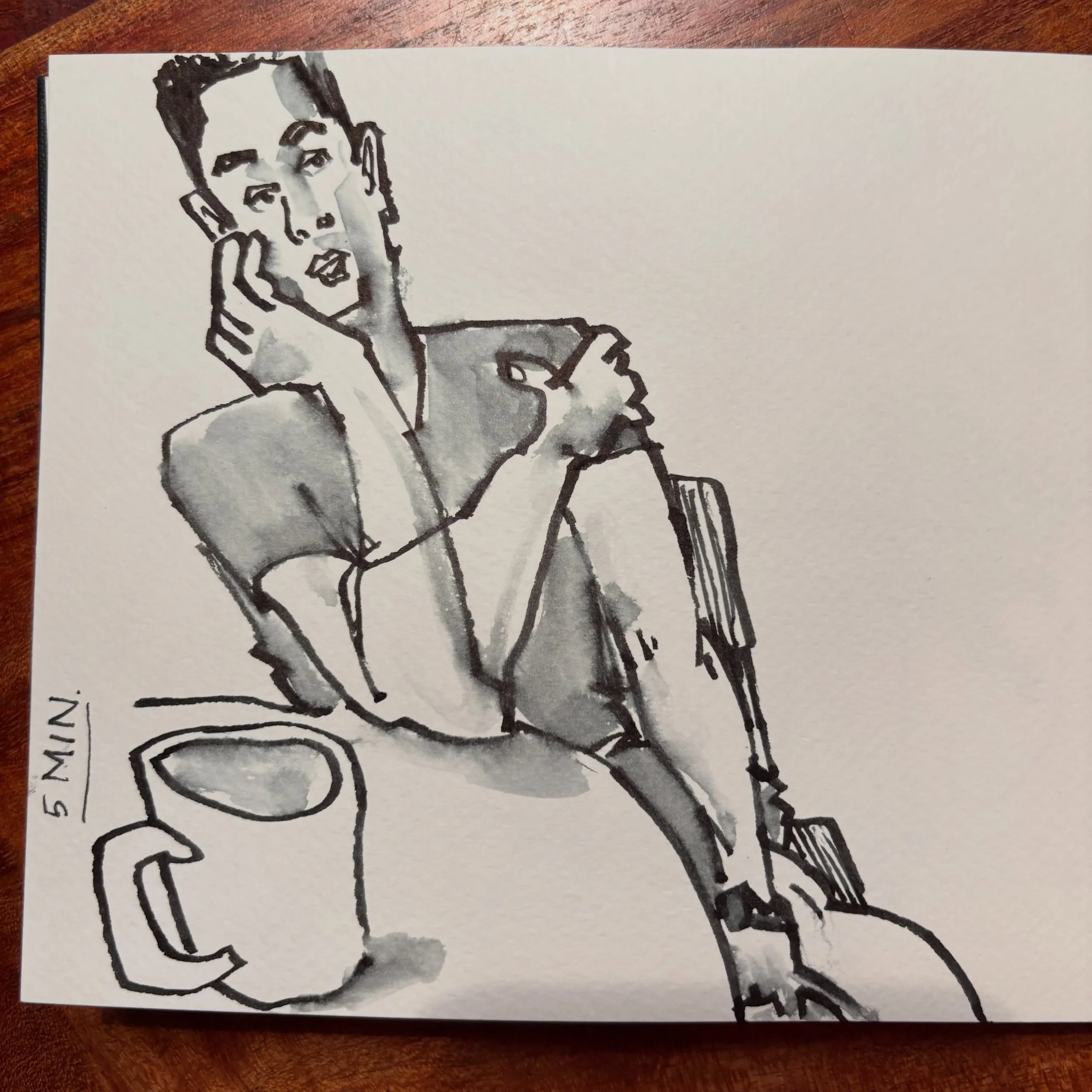 Whether you&rsquo;re joining any #inktober challenge or not, there&rsquo;s always time to draw. 5 or 10 minutes is a life time when drawing! 

In just 5 minutes, I even managed to draw Three arms instead of two! 

Set a timer for 5 minutes and just d