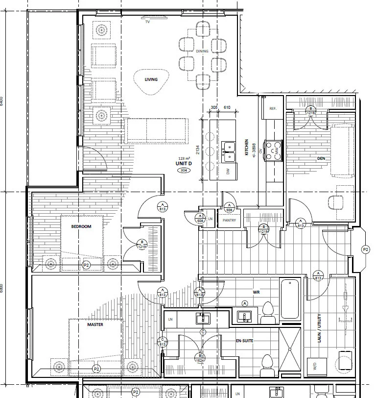 TYPE D - 2 BEDROOMS - 1,259 SF -   AVAILABLE