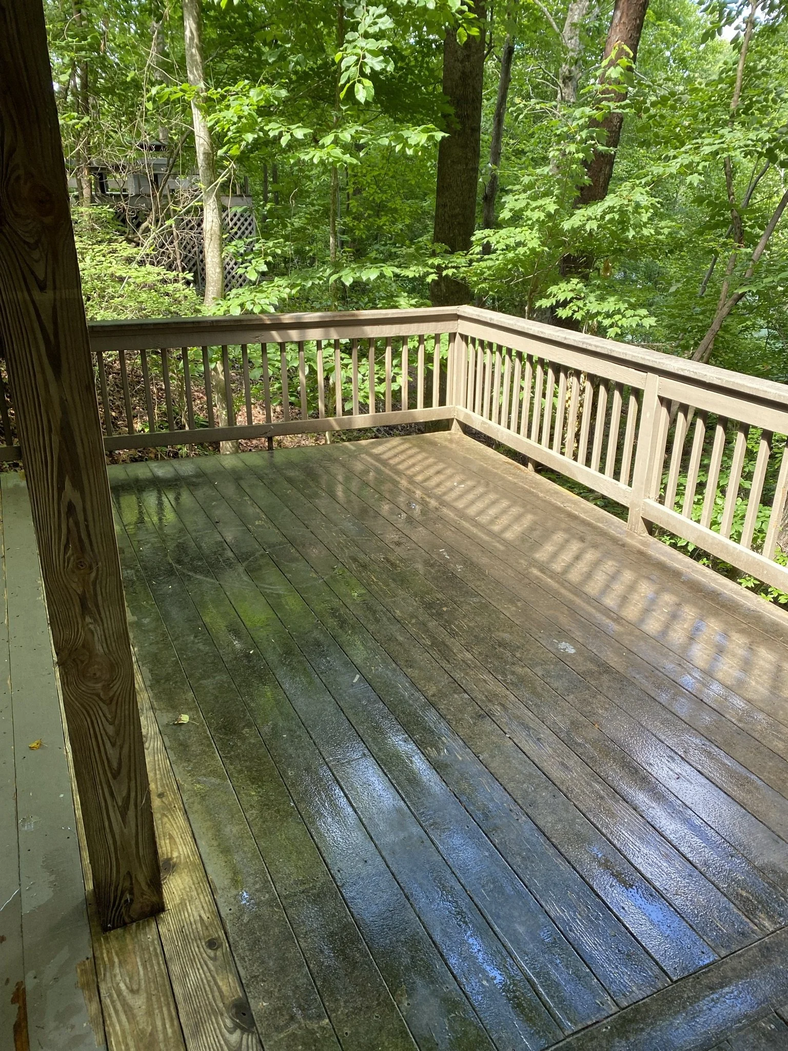 A neglected deck.