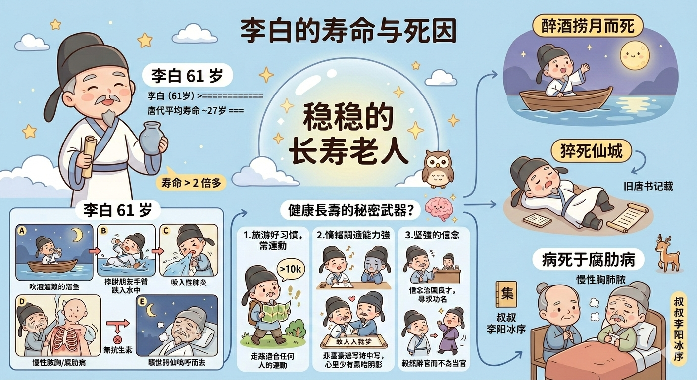 李白的寿命与死因