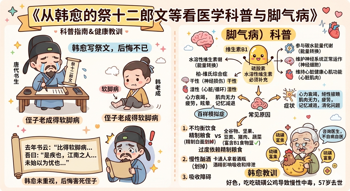 从韩愈的祭十二郎文等看医学科普与脚气病