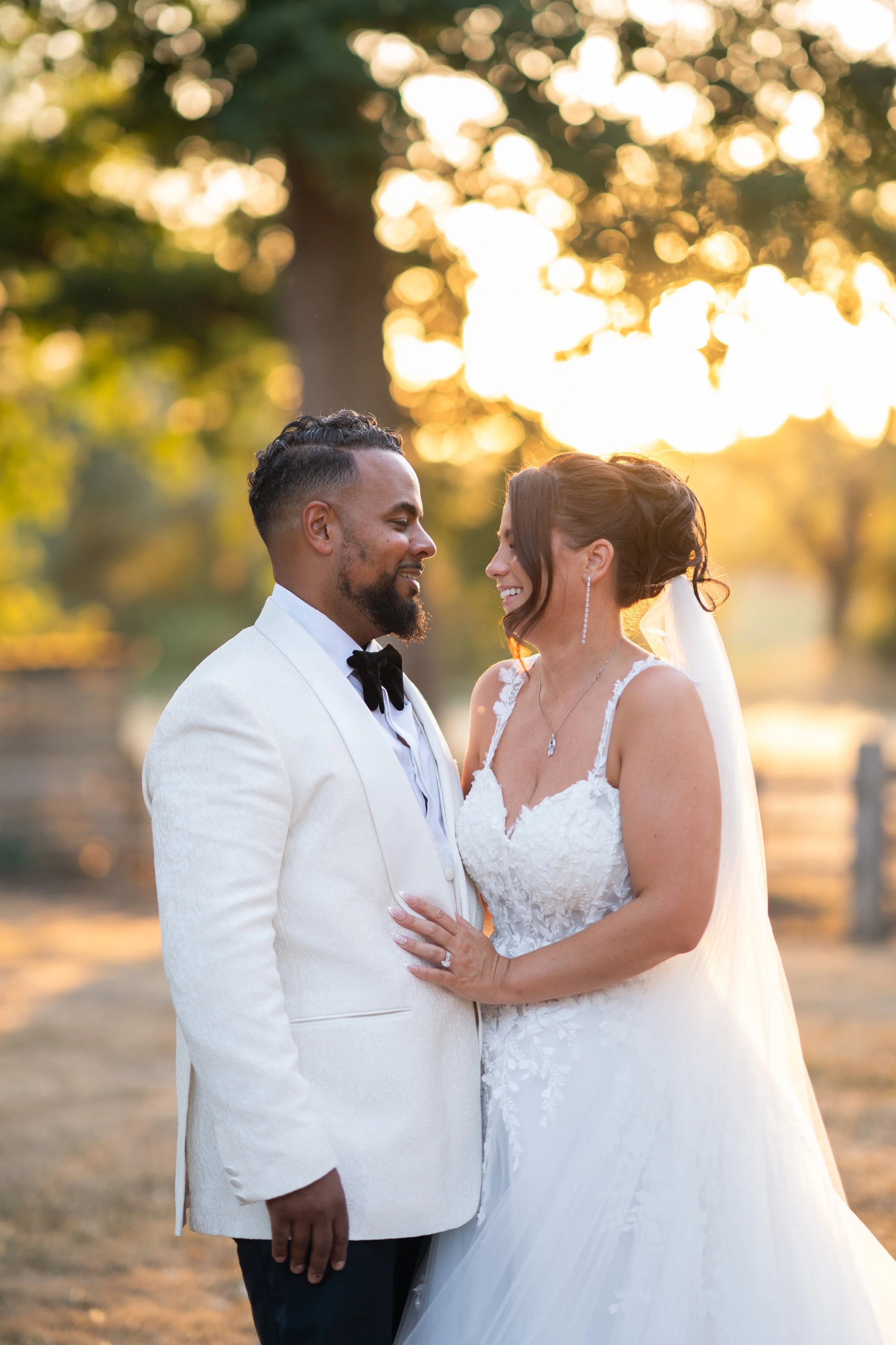 Mulberry House Wedding Bride and Groom at sunset