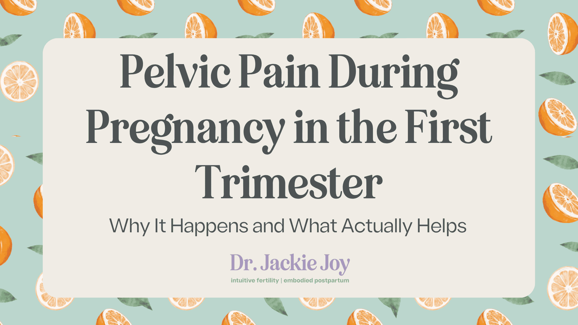 Pelvic Pain During Pregnancy in the First Trimester: Why It Happens and What Actually Helps
