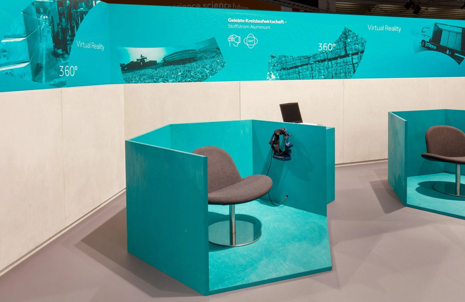 Virtual Reality Bereich der Sonderfläche des BDE auf der IFAT in München