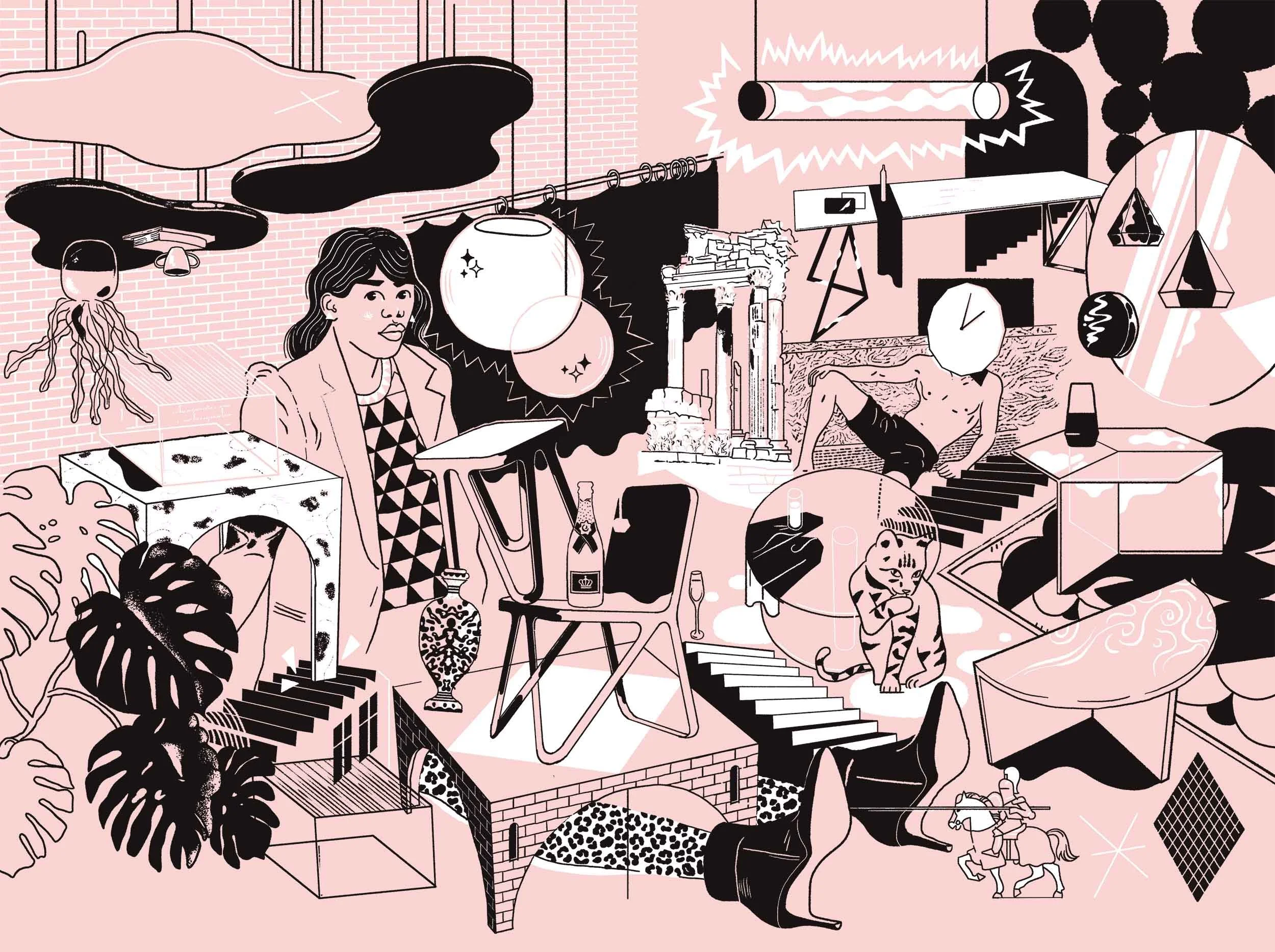 Illustration im Stil des neuen Corporate Designs von NeoCraft