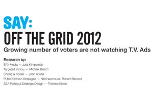 Voters Going Off the Grid 2012