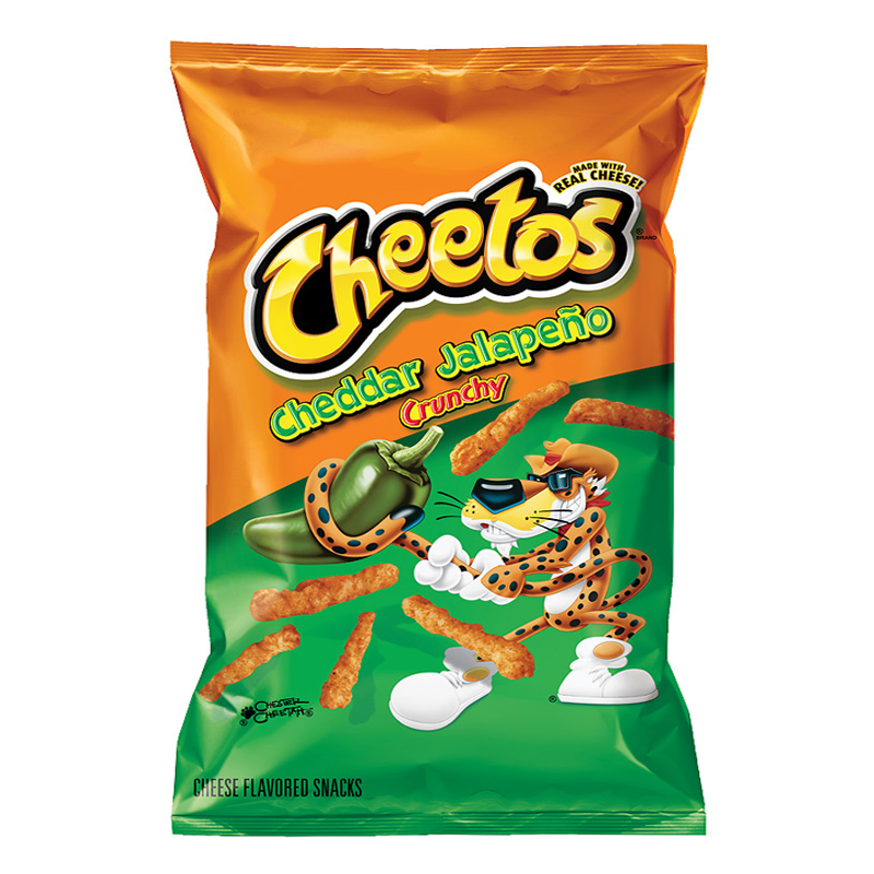 Cheetos Crunchy Cheddar Jalapeno - Large Bag 226g. 