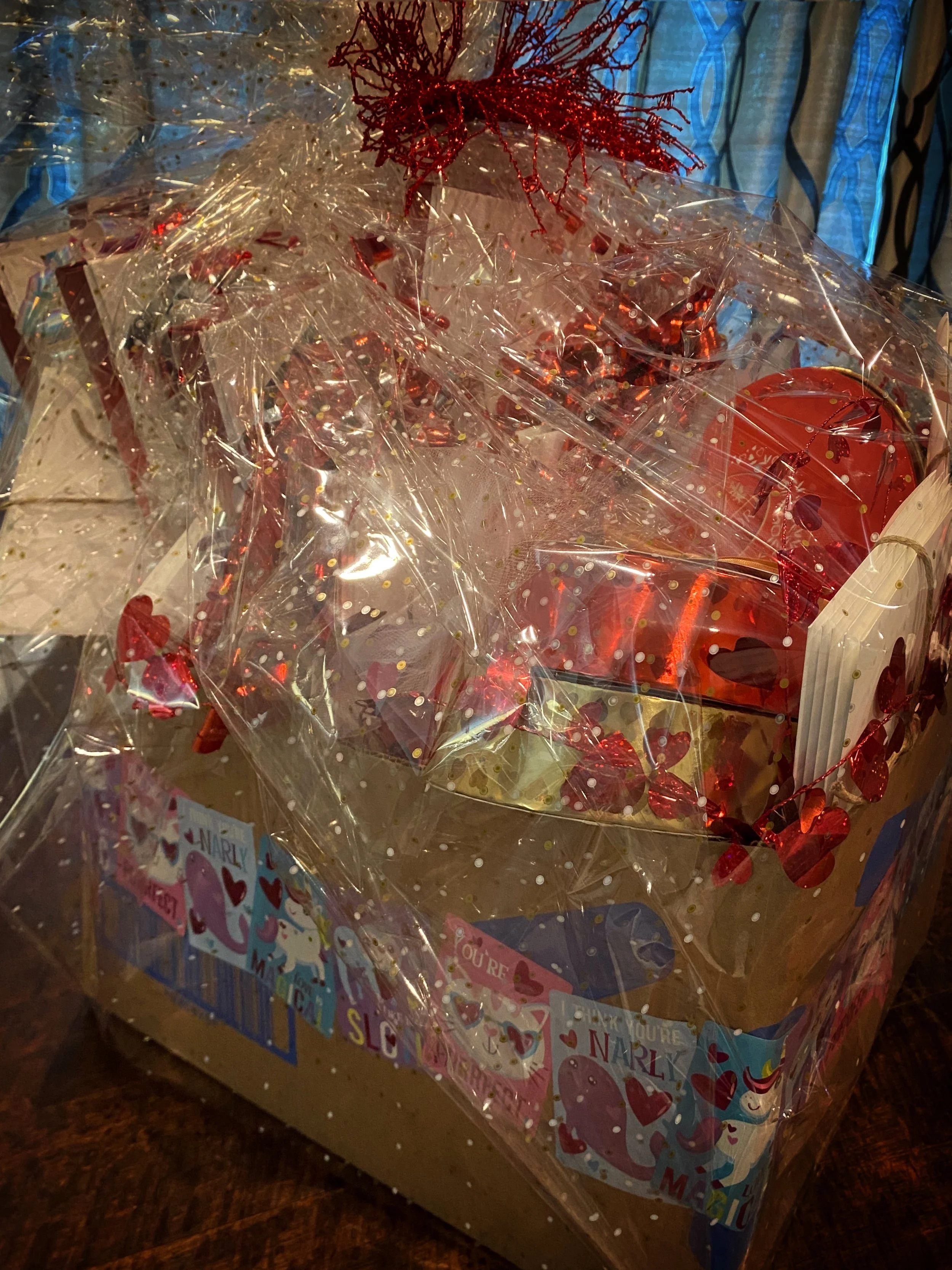 The gift box from Hospice for ALL the staff at Acropolis Manor whilst they were in Covid Lockdown February 2021.