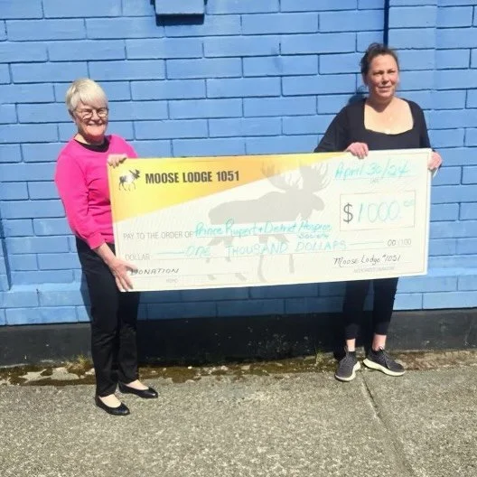 April 2024 - Moose Lodge donation received by Susan Crowley (VP)