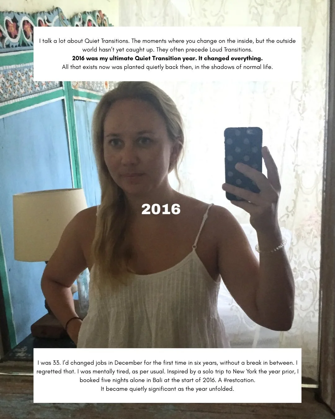 As someone who loves a bit of self-reflection, and who has thoroughly enjoyed the #2016 trend, I was reluctant to do my own!

Until I realised the enormity of 2016&hellip;. Wowsers. And then I wanted it captured here.

I can see that my life today is