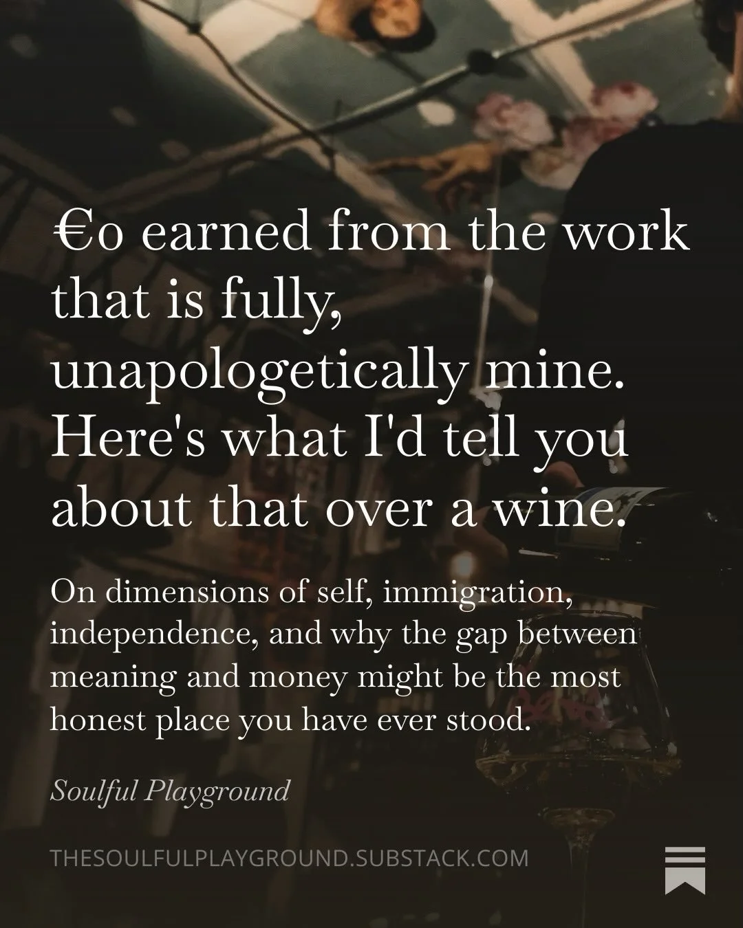 I write pretty honestly at the best of times, and yet, my latest @substack article is probably the most honest of all.

Purpose, and &euro;0 earned from the work that is fully, unapologetically mine.

The discomfort of that sentence is very real for 