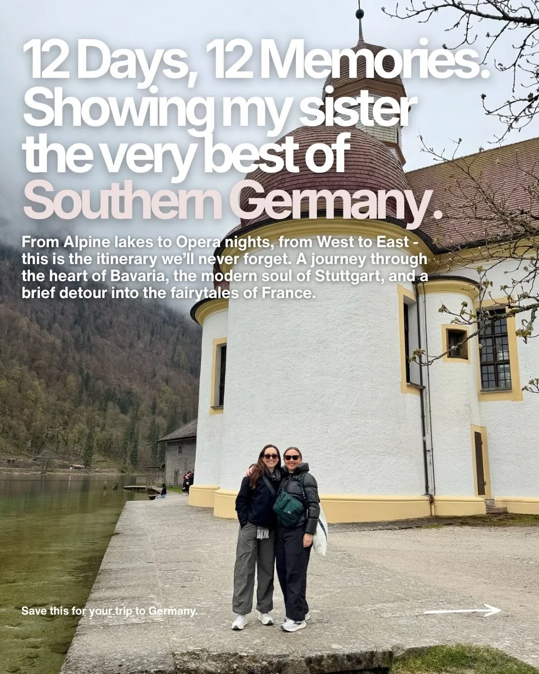 12 days, 12 memories. Number 2 could be my all-time favourite! Showing my sister, who visited me from Australia, the very best of Southern Germany. From Alpine lakes to opera nights and everything in between, this is the itinerary we&rsquo;ll never f