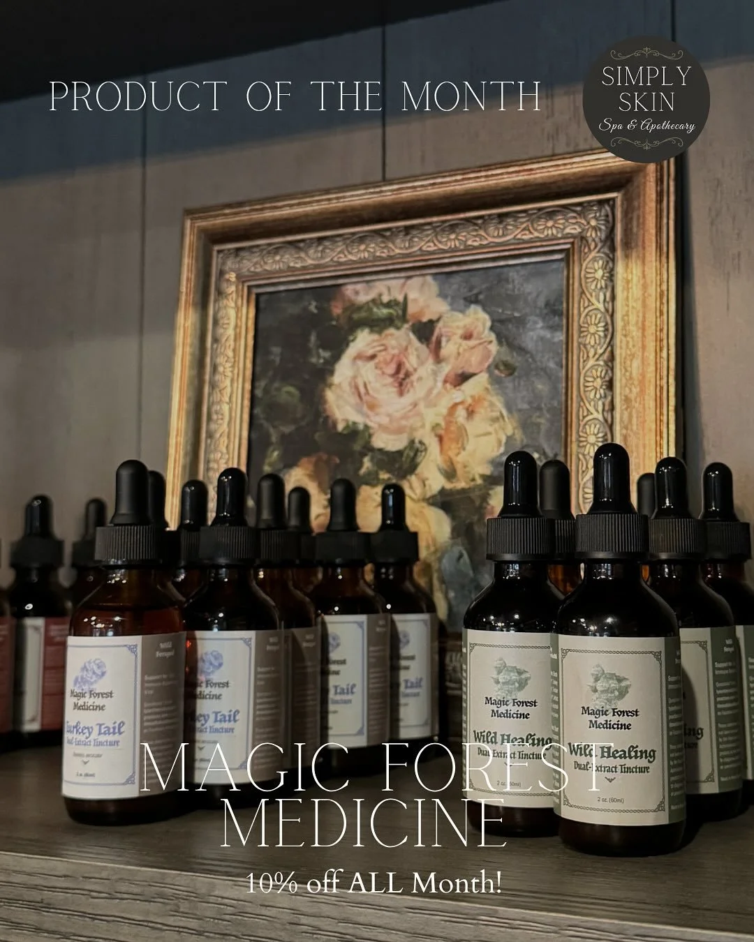 We love Magic Forest Medicine Tinctures 🌿🍄 Tyler has done an amazing job curating these powerful medicinals &hearts;️ 10% off all of November! 

Come shop!