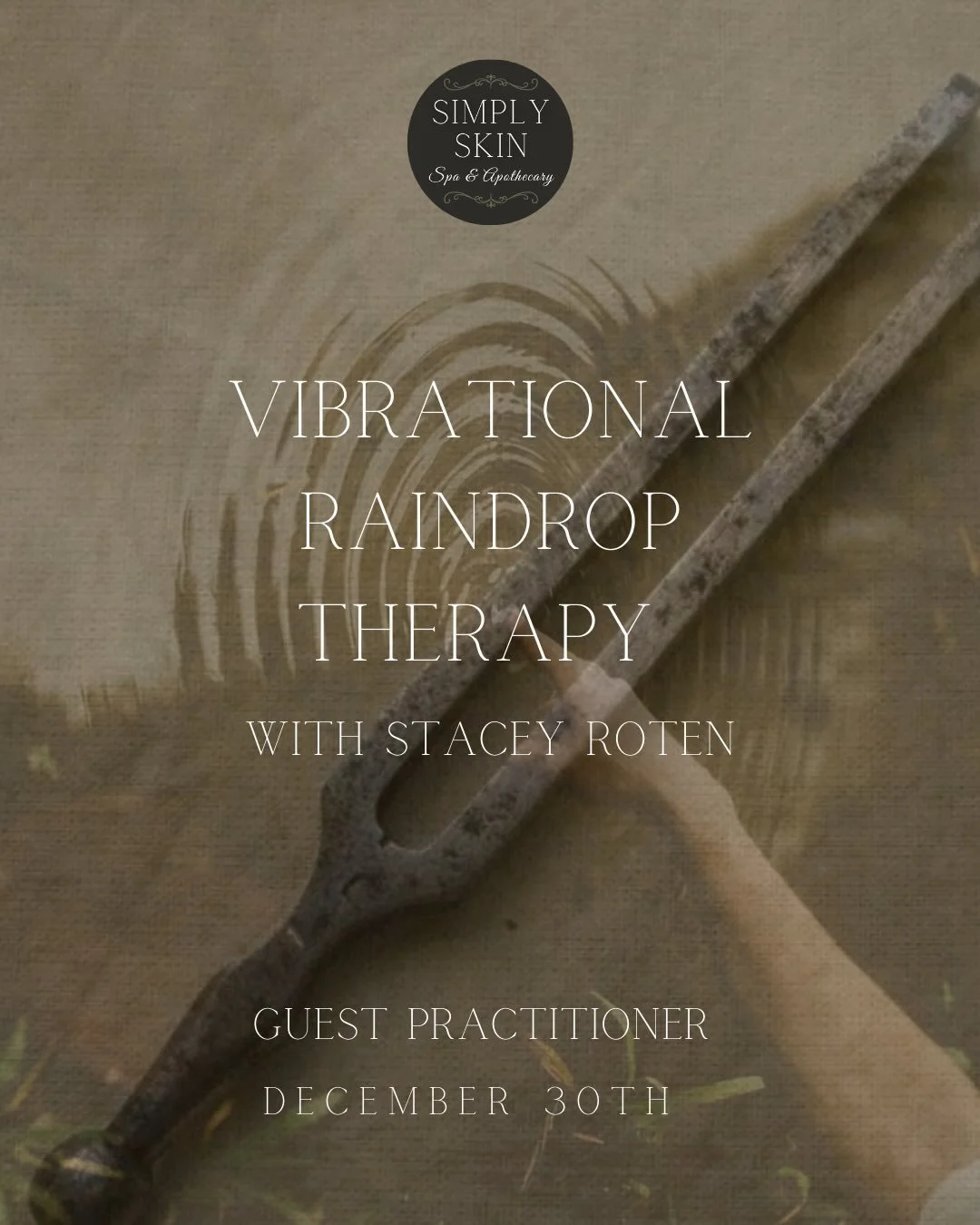 Guest Practioner: Stacey Roten will be offering this beautiful reset on 12/30 to those of you wanting to release and cleanse before stepping into the new year. Space is limited so reserve your spot today!!!

Vibrational Raindrop Therapy is a calming 