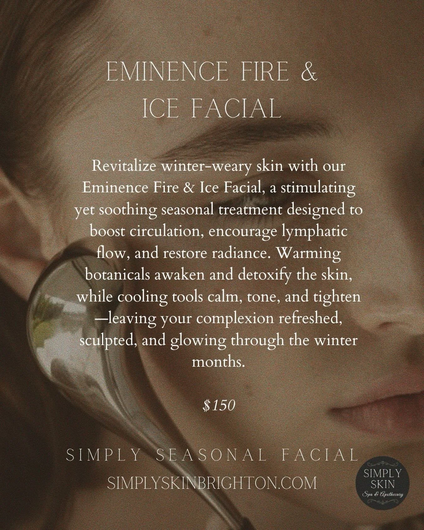 Our simply seasonal facial is always created with the elements around us in mind. Come experience it for yourself. 🔥🧊 book at SimplySkinBrighton.com