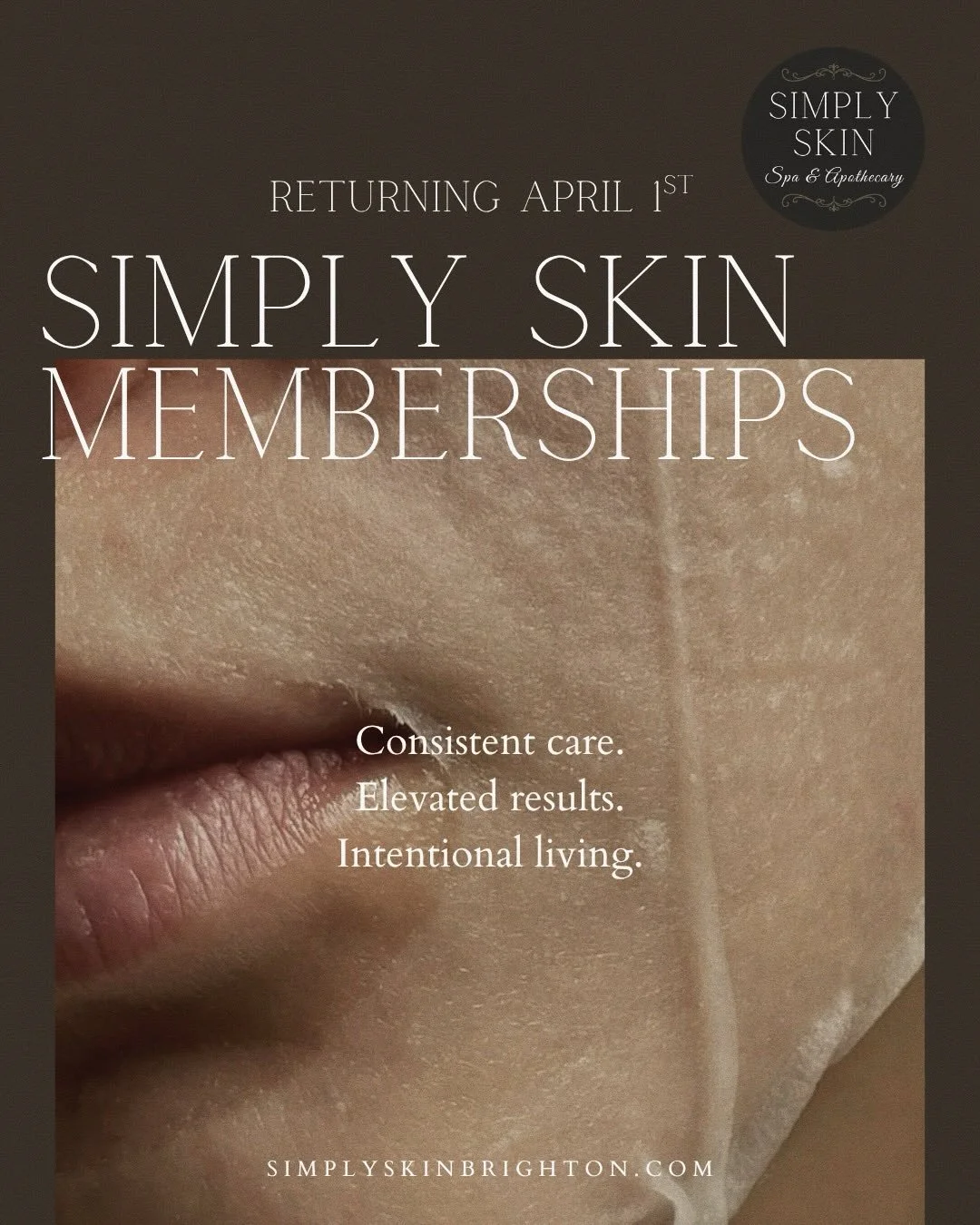 🌿 Simply Skin Memberships &mdash; launching April 1st

This is your reminder that consistency is where the magic happens.

We welcome back Simply Skin Memberships 🌿&hearts;️
A monthly reset for your skin, body, and nervous system.

✨ 75 min Massage