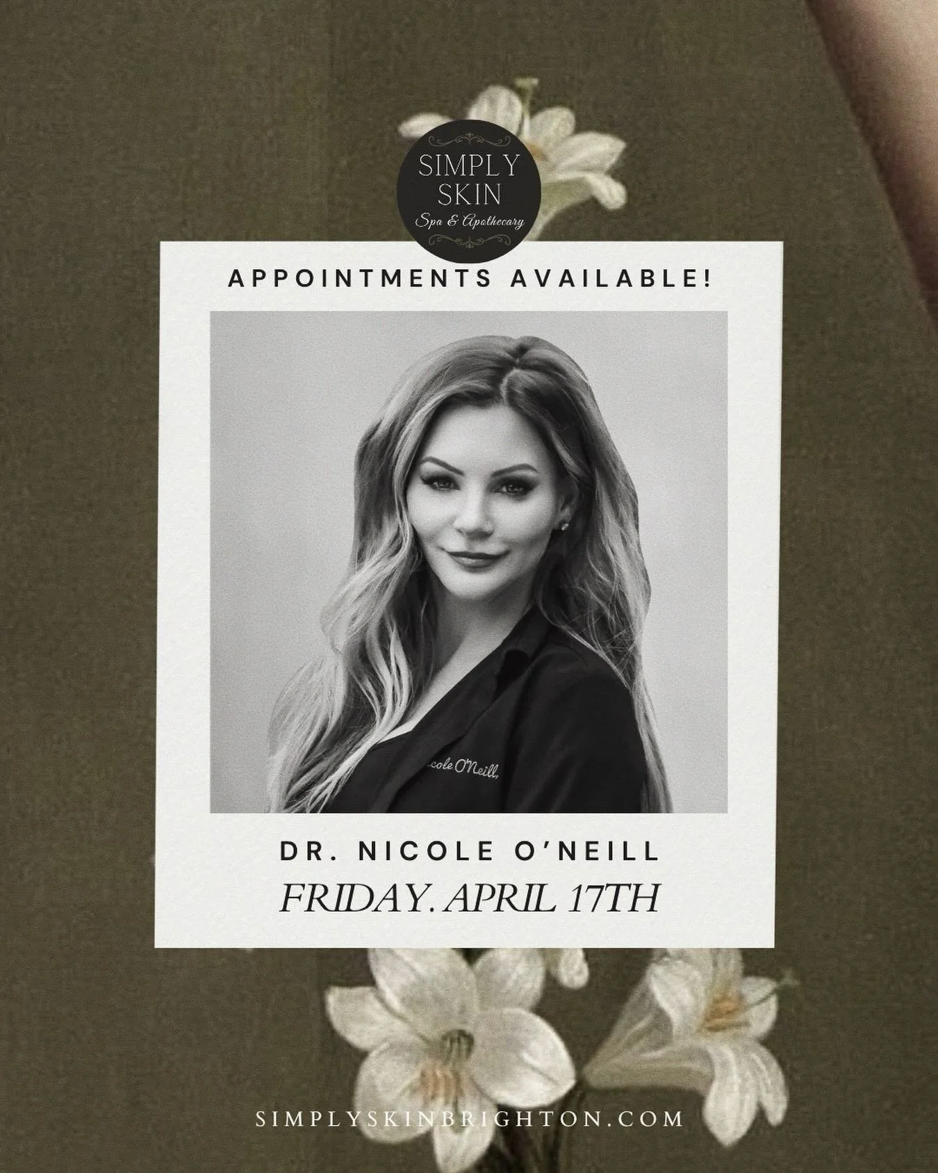 Join us Friday, April 17 as Dr. Nicole O&rsquo;Neill comes in to see patients and offer Daxxify treatments.

Daxxify is a next-generation wrinkle relaxer known for its long-lasting results&mdash;perfect if you&rsquo;re looking for a smoother, refresh