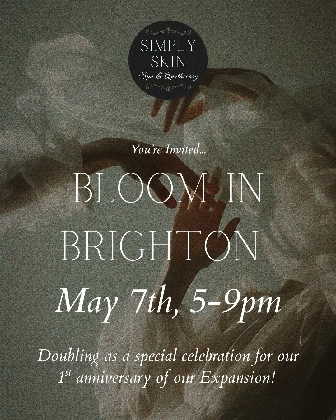 Bloom in Brighton: Ladies Night ✨
Thursday 5/7 | 5PM&ndash;9PM

Step into an evening designed to refresh, glow, and indulge 🌸

&bull; 40% OFF all clothing
&bull; 15% OFF all other products &amp; goods
&bull; Injections + personalized consults with D