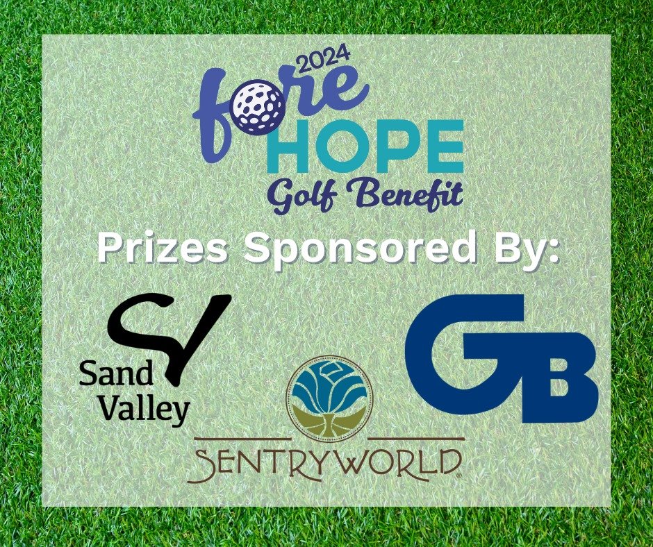 𝐓𝐇𝐀𝐍𝐊 𝐘𝐎𝐔 𝐒𝐎 𝐌𝐔𝐂𝐇 to our Prize Sponsors for our upcoming 2024 Fore Hope Golf Benefit: @sandvalleygolf, @sentryworld, and General Beverage Sales! All proceeds from this benefit will go towards Opportunity for Hope, ODC's Outpatient Menta