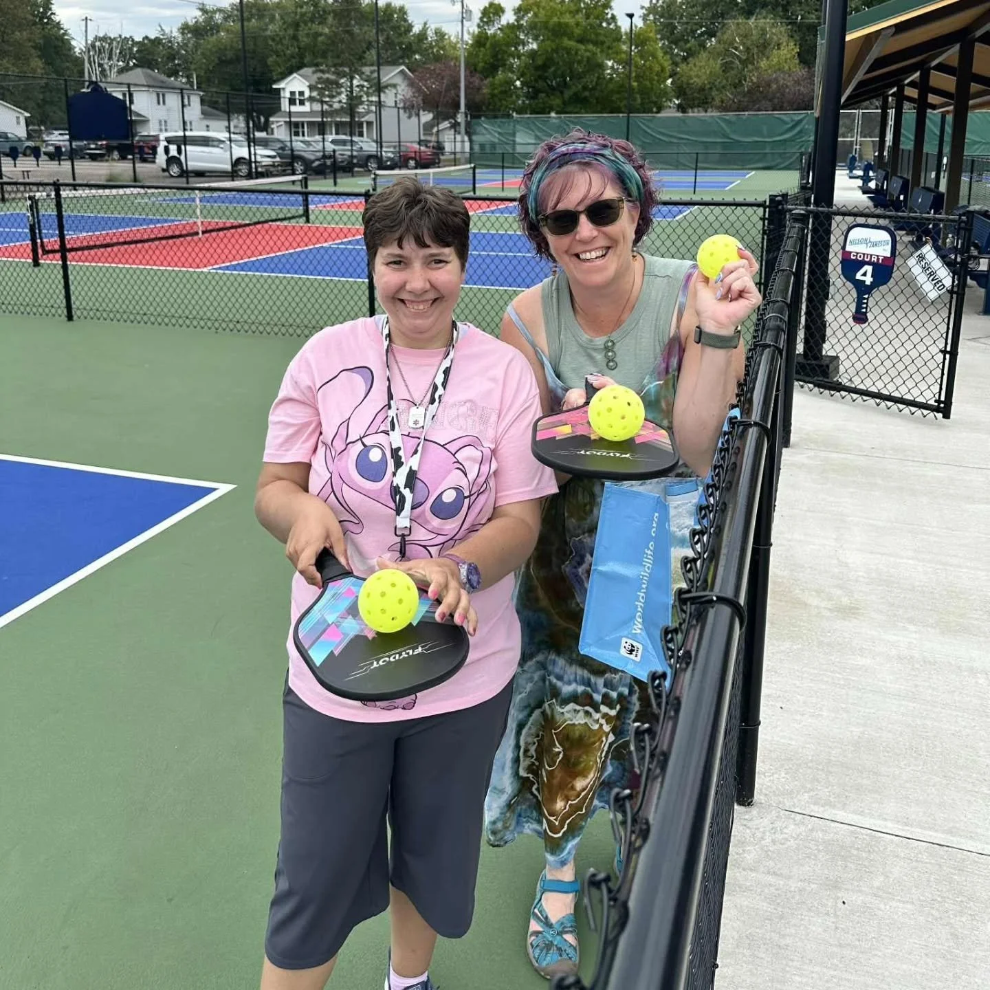 We had fun learning to play pickleball at the new Move Forward Pickleball Complex in Marshfield during our accessible &amp; inclusive Let's Play PICKLEBALL! event! 
We had the opportunity to learn the basic skills of the game, and enjoyed playing it 