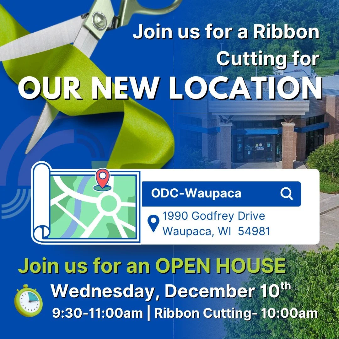 𝗪𝗘 𝗛𝗔𝗩𝗘 𝗘𝗫𝗖𝗜𝗧𝗜𝗡𝗚 𝗡𝗘𝗪𝗦! 🎉We're opening a new location in Waupaca.  We will offer Supported Employment, Community Day Services and Community Supported Living.  𝗪𝗲 𝗵𝗼𝗽𝗲 𝘆𝗼𝘂'𝗹𝗹 𝗷𝗼𝗶𝗻 𝘂𝘀 𝗳𝗼𝗿 𝗮𝗻 𝗢𝗽𝗲𝗻 𝗛𝗼𝘂𝘀𝗲 t