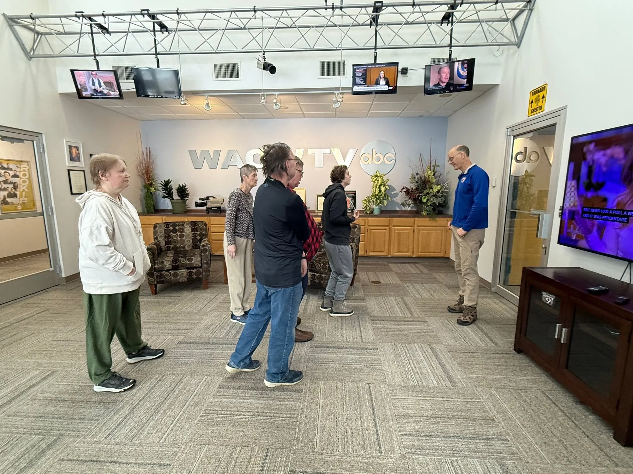 We had a lot of fun touring @waownews9! 𝗧𝗛𝗔𝗡𝗞 𝗬𝗢𝗨 𝗩𝗘𝗥𝗬 𝗠𝗨𝗖𝗛 to the News Channel 9 team for the great tour - it was so neat to see &amp; learn how a news station operates behind the scenes! We especially loved 𝗚𝗘𝗧𝗧𝗜𝗡𝗚 𝗧𝗢 𝗦𝗘?