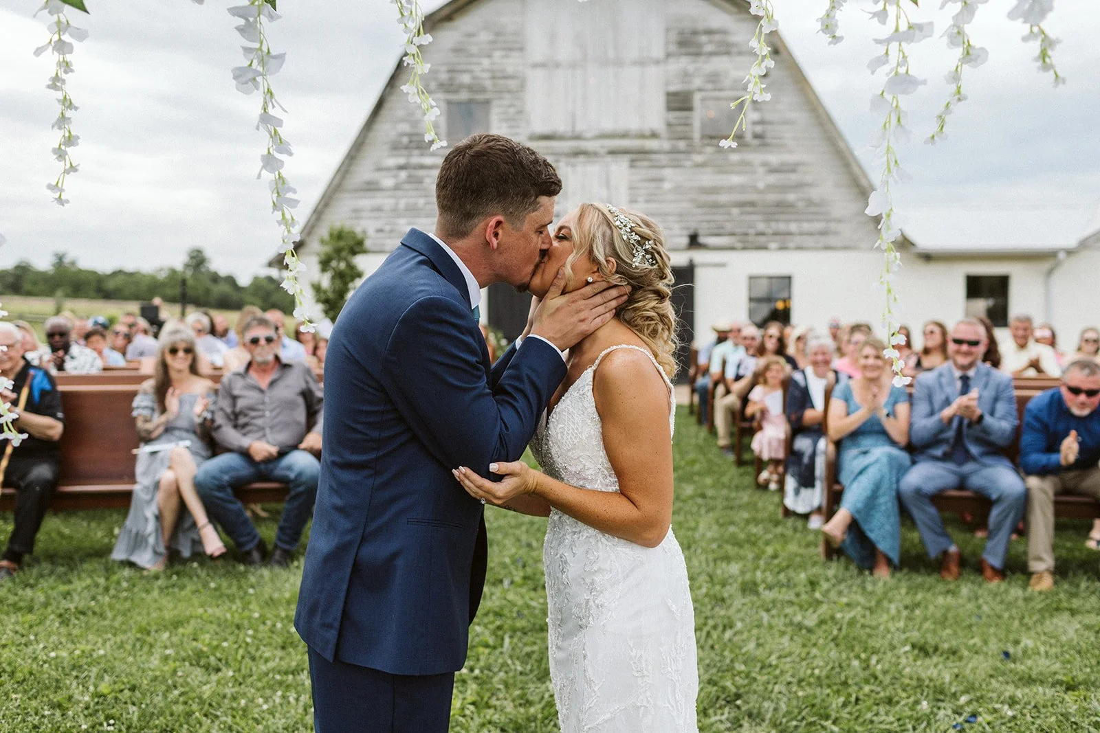 Hailey & Dusty Kissing During Ceremony