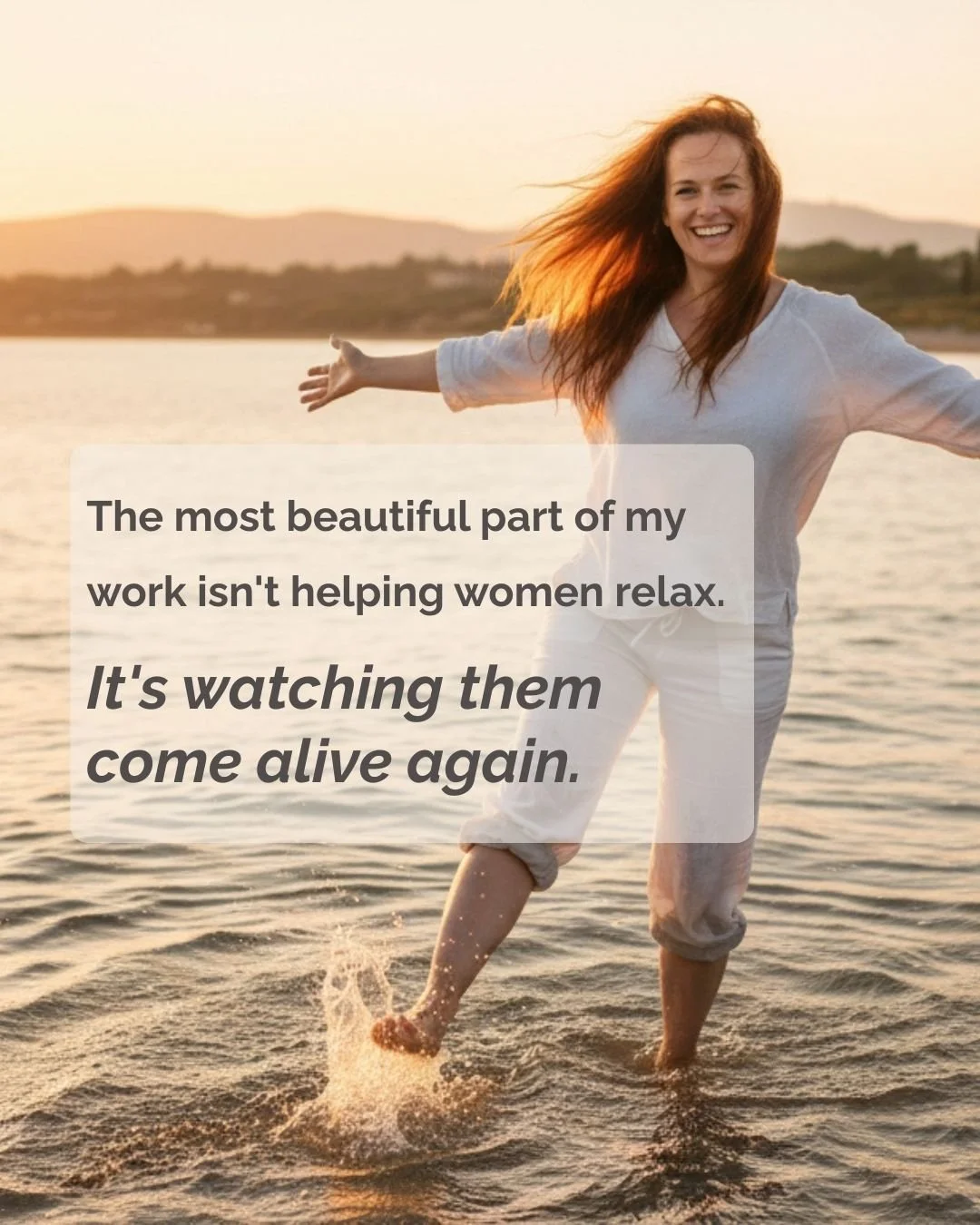 The most beautiful moments in my work aren't the quiet ones.

They're the moments when someone laughs differently.
Breathes differently.
Starts creating again.

Looks up with a sparkle in their eyes and says,
"I forgot this was possible."

