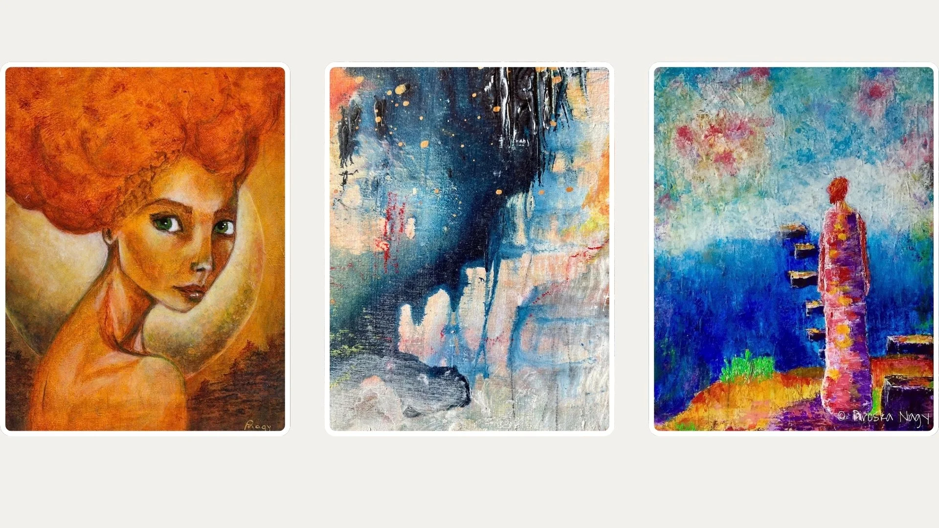 Some of Piroska's paintings.