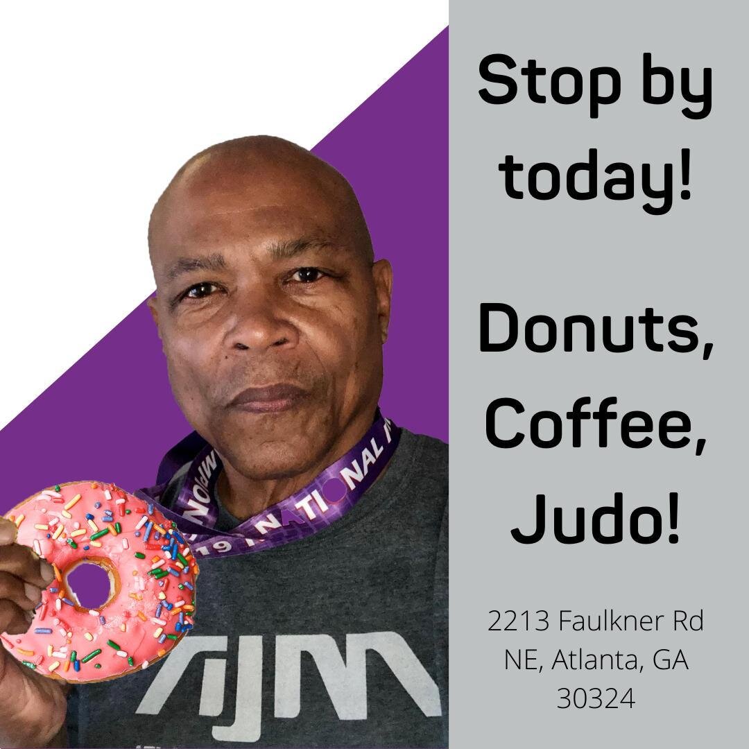 Today is the day! Stop by our Grand-Reopening between 9am-12pm to check out Atlanta Judo Midtown... we have donuts! 🍩