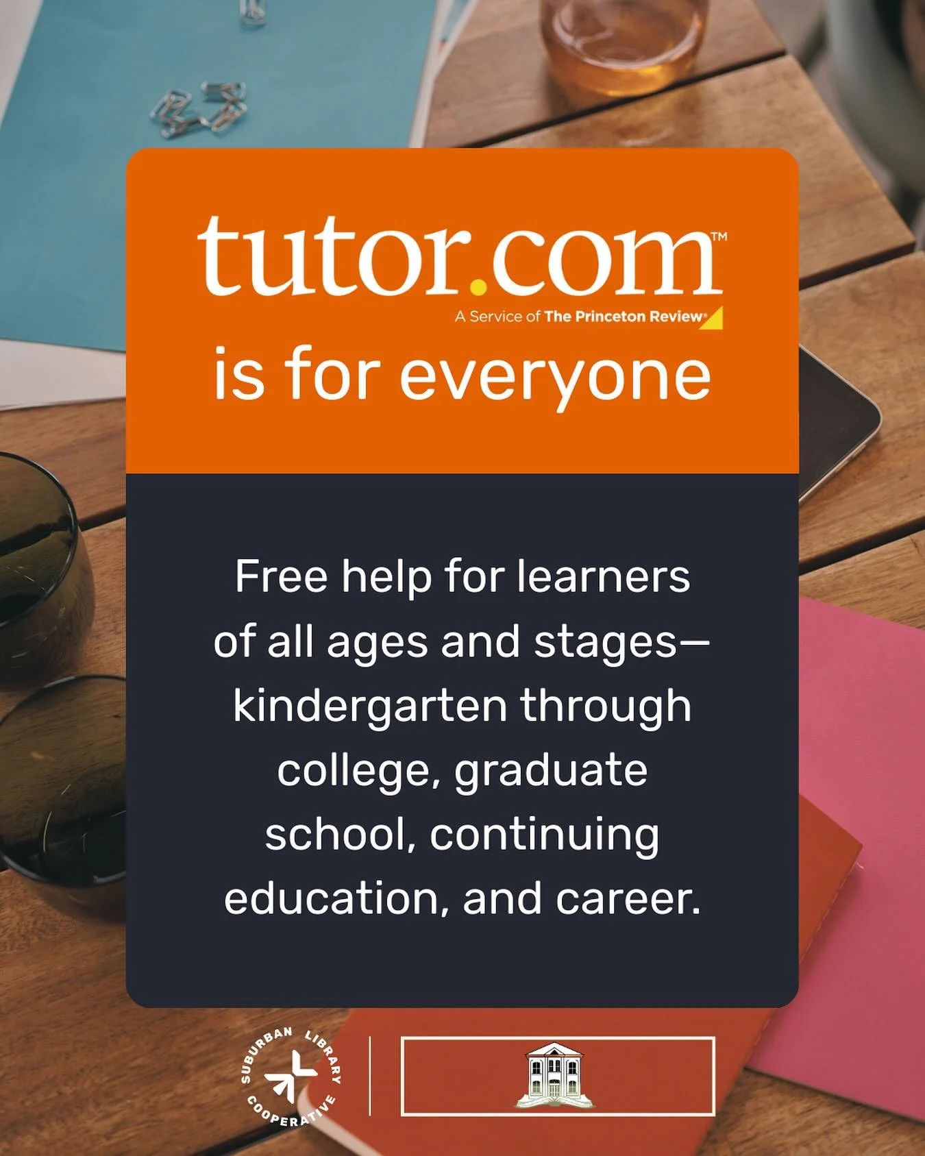 📚✨ Learning support for EVERY stage of life!

Need homework help, career guidance, or a boost in your studies? 💻 Tutor.com offers FREE live tutoring, writing help, test prep, and more &mdash; for learners from kindergarten to career.

🌟 Available 