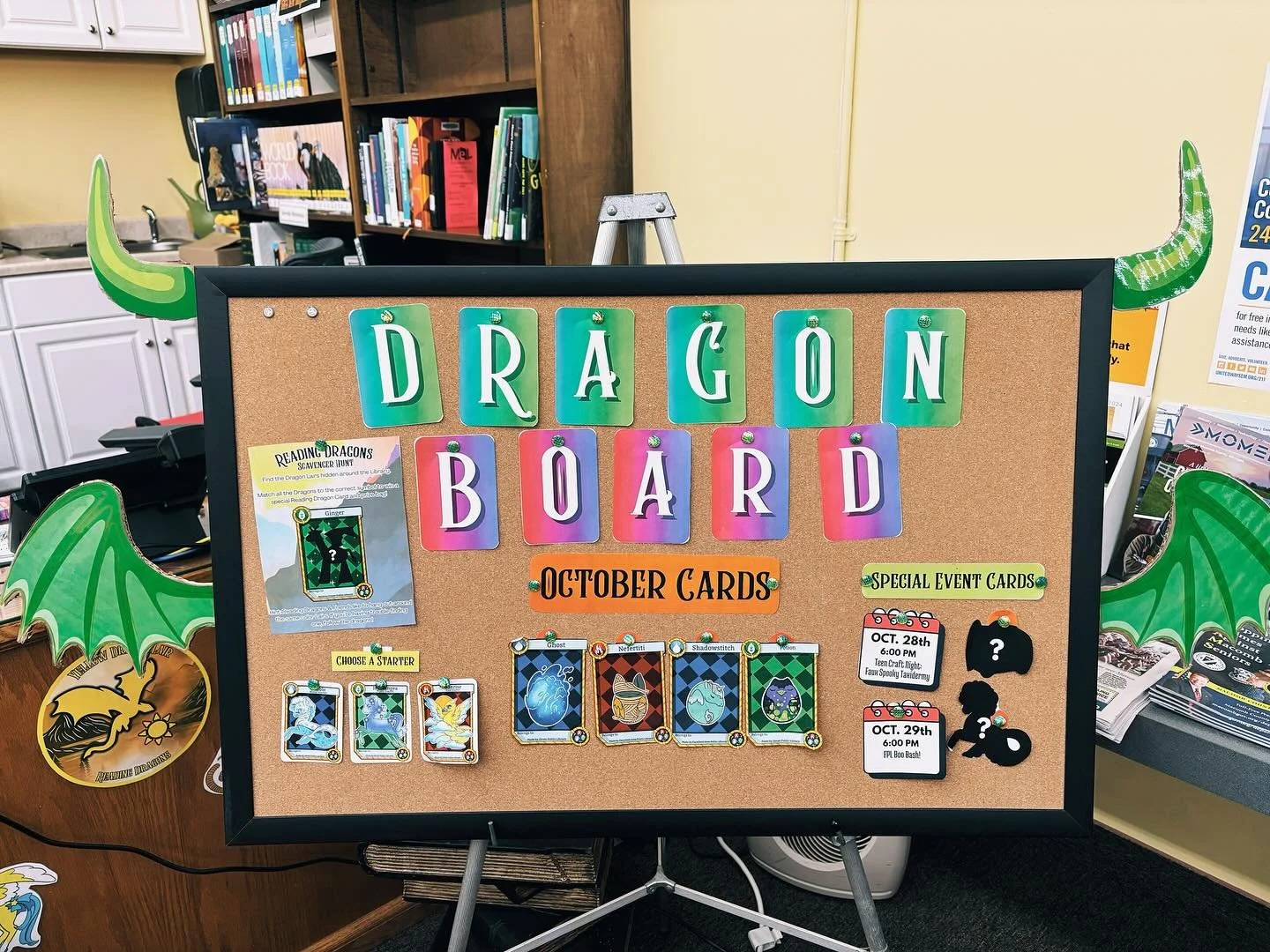 🐉✨ Calling all Reading Dragons! ✨🐉
Join the fun at our next Reading Dragons Night - October 15 at 6 PM!
Earn your October cards by reading at the library or challenge a librarian to a game. 🏆
It&rsquo;s the perfect chance to meet other players, tr