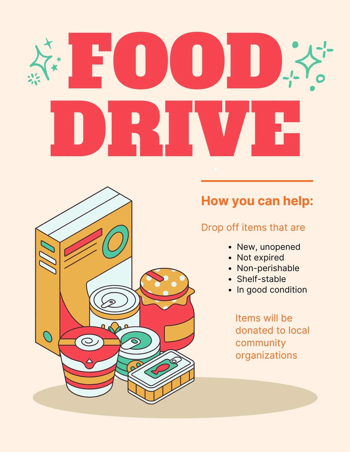 📢 Fraser Public Library Food Drive!
We&rsquo;re collecting non-perishable, unopened, and not-expired food items to support local community organizations. Every donation makes a difference ❤️

📍 Drop off at: Fraser Public Library
15260 15 Mile Rd, F