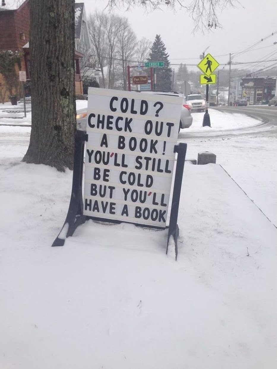 🥶 Cold day? Come grab a book to curl up with!

It won&rsquo;t heat your hands, but it can warm your mood in all the best ways!
We&rsquo;d love to help you find the perfect winter read. ❄️📚

#ColdWeatherReads #LibraryLove #StayWarmReadBooks #LocalLi