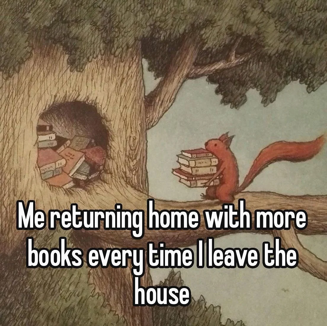 We see no problem here. Just a responsible reader preparing for the long winter! 🌲📖

Come fill your own book-tree at the Fraser Public Library today!

#BookwormsUnite #LibraryHumor #Books #FraserPublicLibrary #ReadingGoals