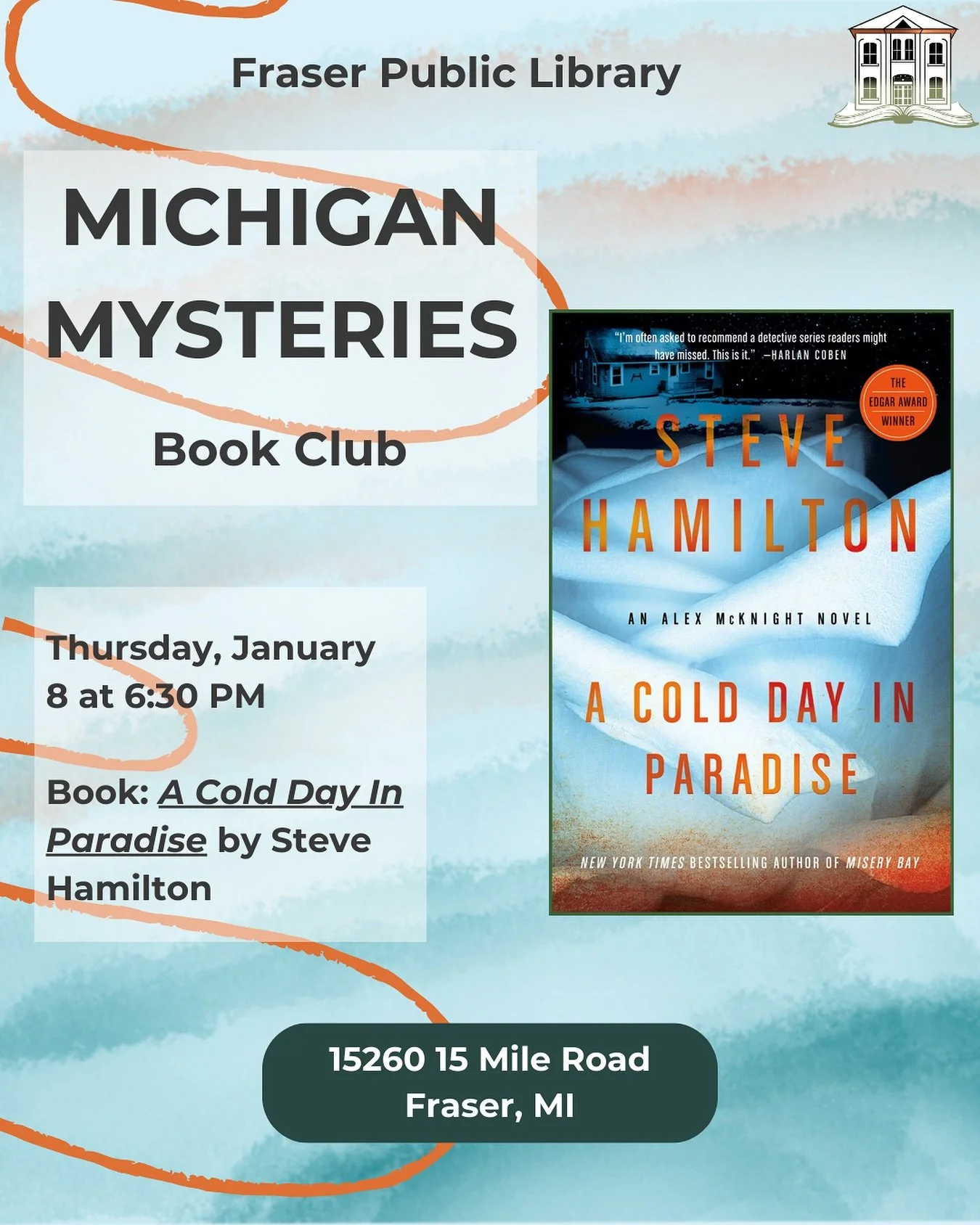 🕵️&zwj;♂️ New Year, New Mysteries, all in our own backyard! ✋❄️

Our Mysteries &amp; Munchies book club is back with a fresh theme: the Michigan Mysteries Book Club! This year, we&rsquo;re exclusively exploring whodunits written by Michigan authors 