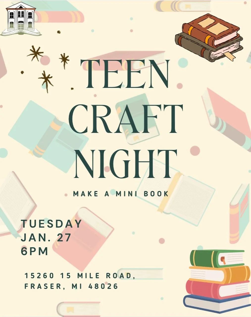 Teen Craft Night is back for the 2025/2026 school year, and this month we&rsquo;re diving into the world of Zines (mini-books)!

Whether you want to tell a story, share your art, or make a tiny joke book, we&rsquo;ll show you how to create one using: