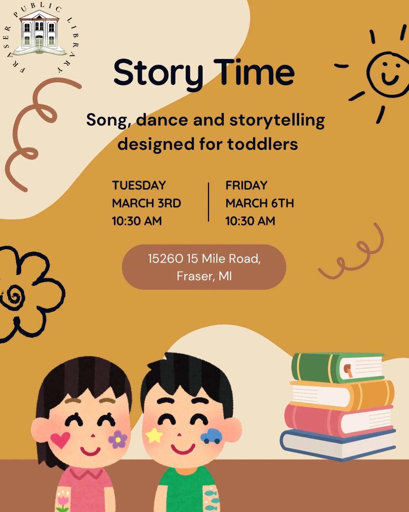 Join Miss Kristen this month for Storytime sessions that are anything but quiet! We&rsquo;re turning literacy into an adventure every Tuesday and Friday morning. 

Designed for our tiniest patrons, these sessions are all about moving, grooving, and f