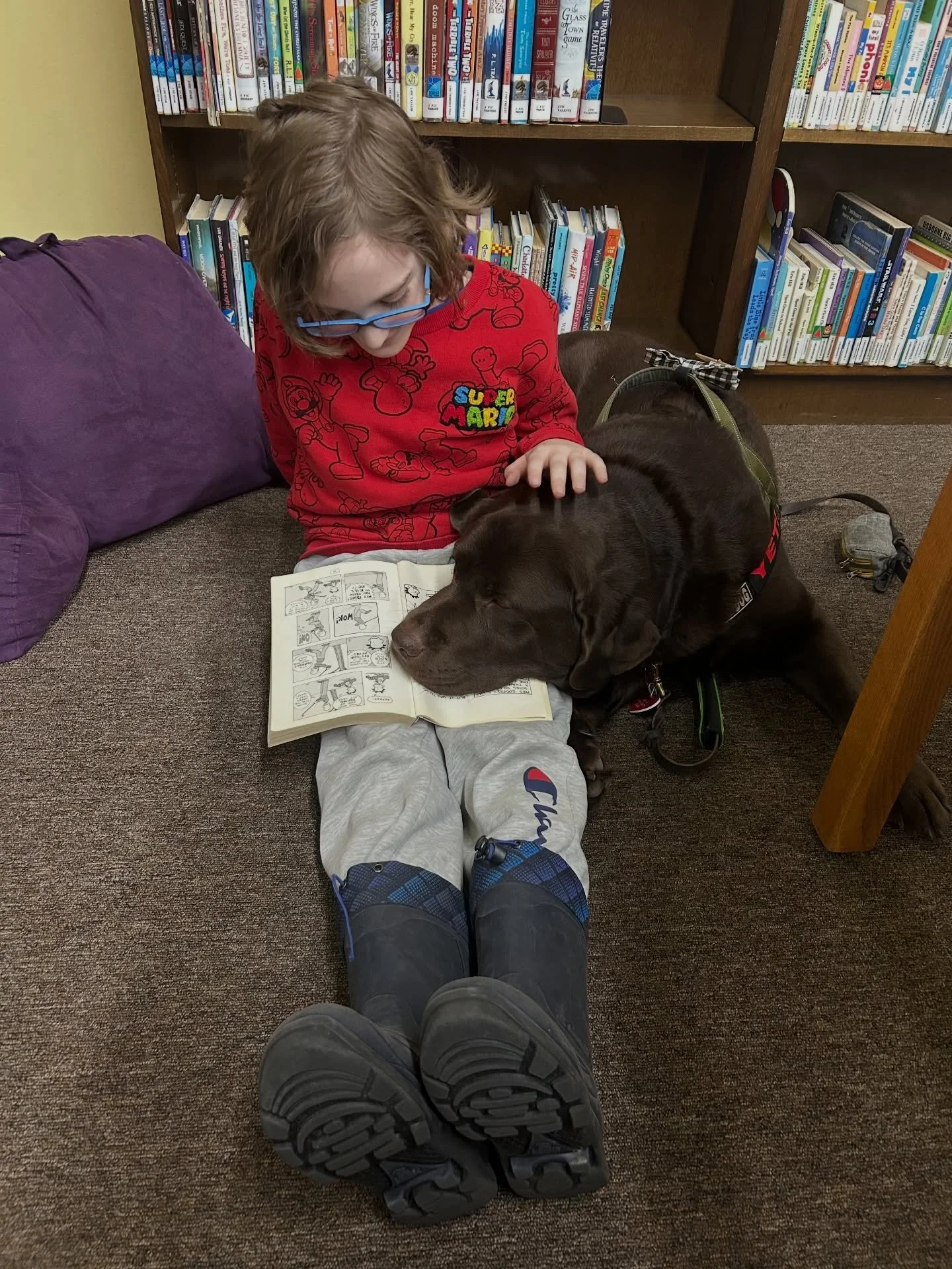 A child&rsquo;s best reading buddy. 🐶❤️📖

Snapshots from our Paws to Read program! Watching these young readers build confidence with their furry listeners is pure joy. No judgment, just wags and encouragement. 🐾

Want to sign your child up for ou